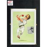 Dennis Lillee signed 17x12 inch mounted colour caricature illustrated page. All autographs come with