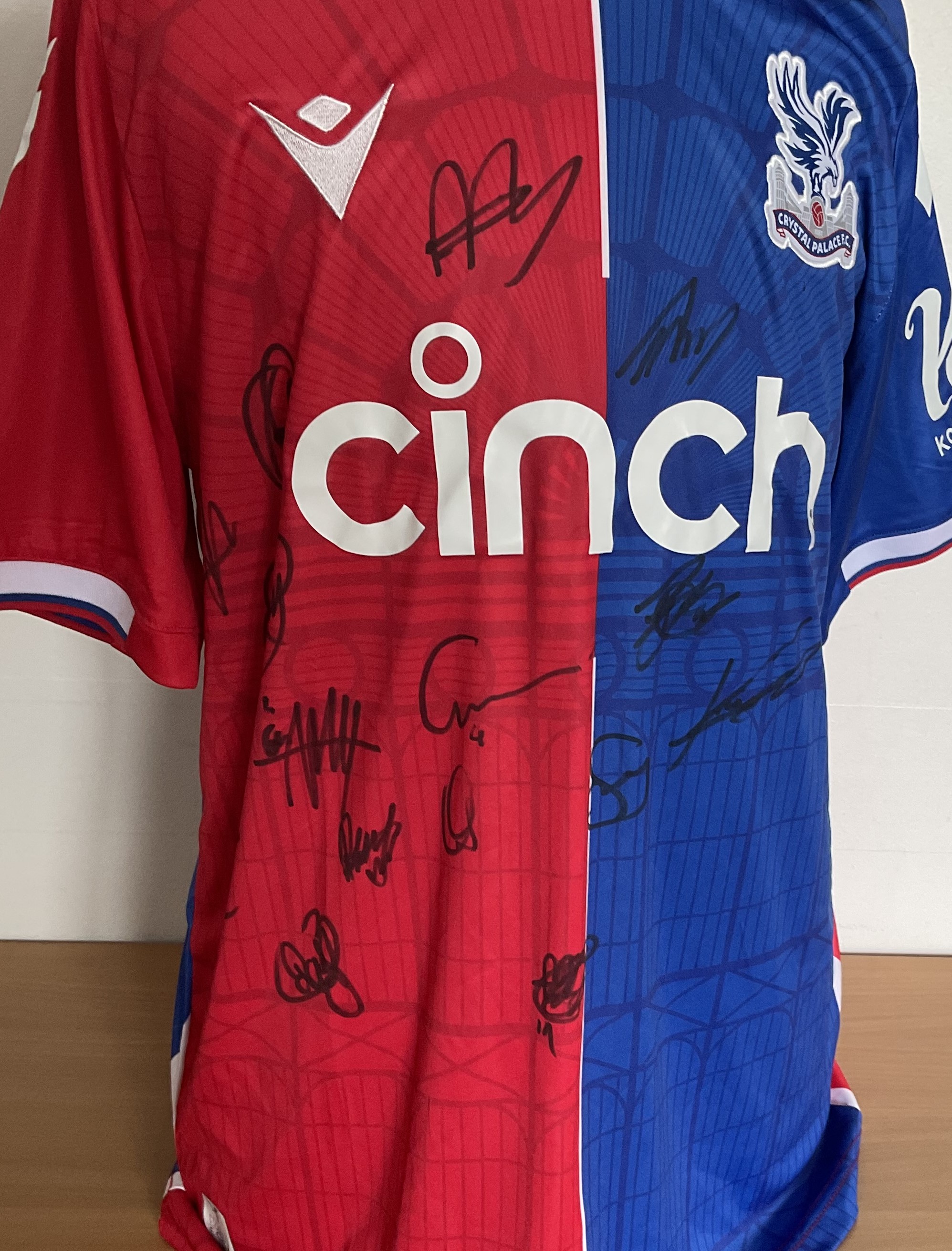 Crystal Palace multi signed football shirt signed by current squad members and others. Approx 12 - Image 2 of 2