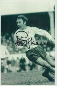 Jimmy Greaves signed 12x8 inch black and white photo pictured in action for Tottenham Hotspur. All