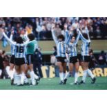 Football Autographed OSSIE ARDILES 12 x 8 Photo : Col, depicting Argentinian players including OSSIE