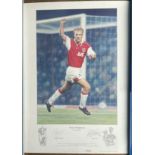 Dennis Berkamp signed 24x18 inch colour print pictured in action for Arsenal limited edition 181/495