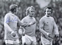 Football Autographed DENIS LAW 16 x 12 Photo : B/W, depicting Manchester City's DENIS LAW, Francis
