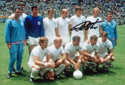 Football Autographed GEOFF HURST 12 x 8 Photo : Col, depicting a wonderful image showing England