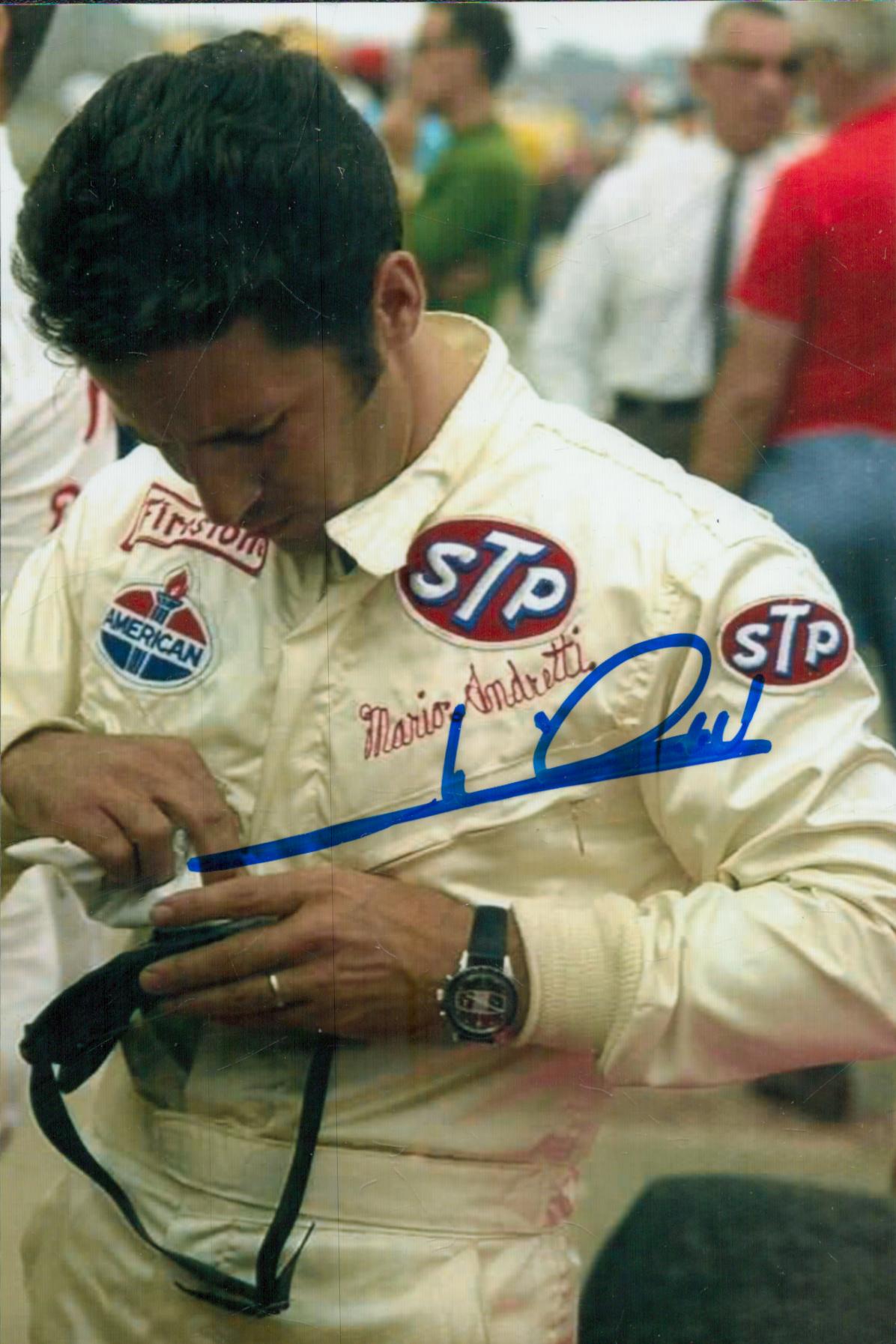 Mario Andretti signed 6x4 inch colour photo. Mario Gabriele Andretti (born February 28, 1940) is