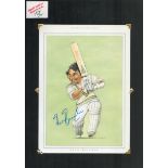 Sunil Gavaskar signed 17x12 inch mounted colour caricature illustrated page. All autographs come