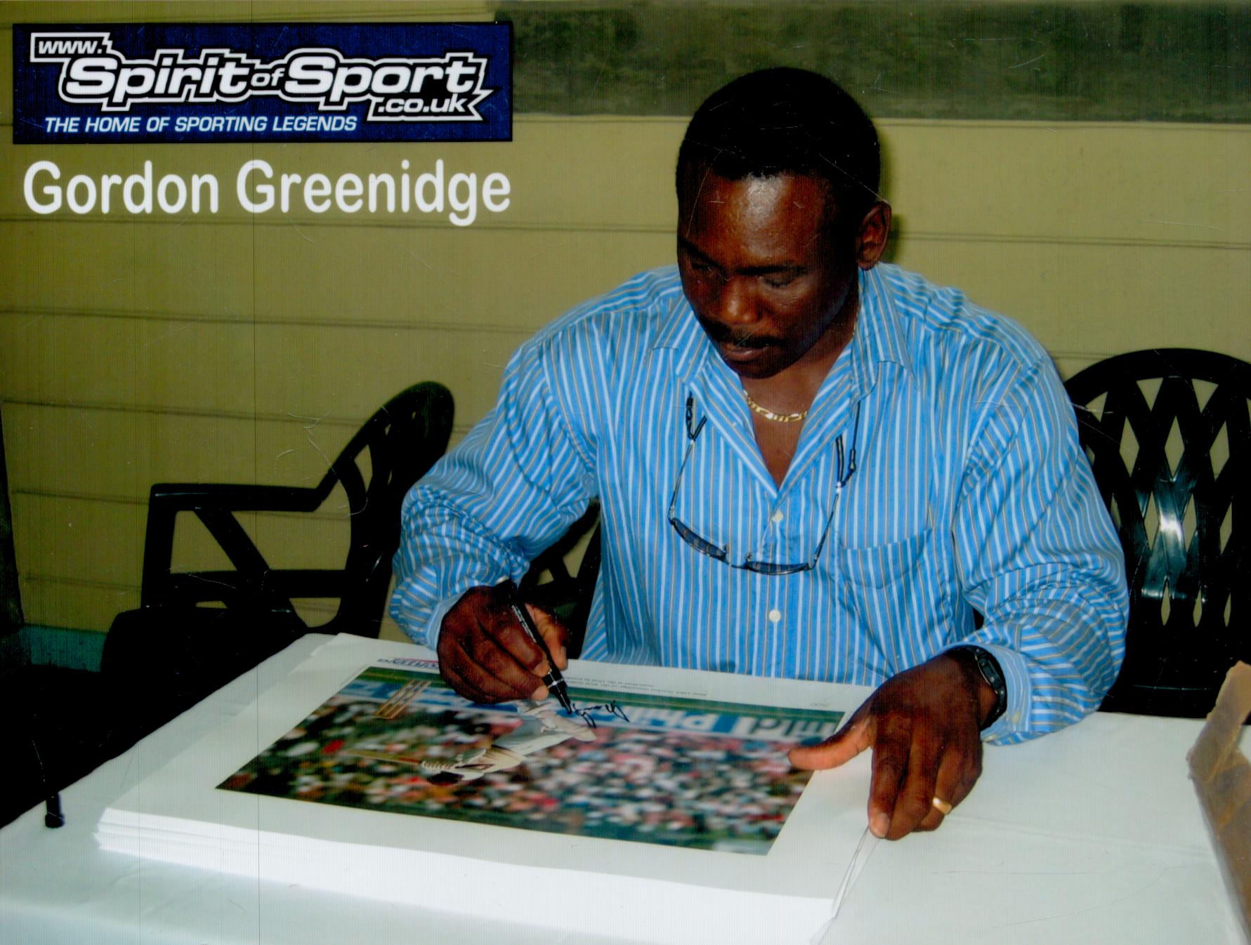 Gordon Greenidge signed limited edition print with signing photo Regarded as one of the best opening - Image 2 of 2