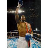 Anthony Joshua signed 17x12 inch colour photo. All autographs come with a Certificate of