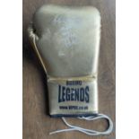 Michael Watson signed Boxing Legends VIP gold boxing glove. All autographs come with a Certificate