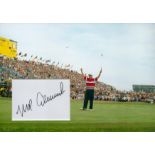 Golf Mark Calcavecchia 12x10 matted signature piece pictured after winning the 1989 Open