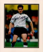 Football Nigel Clough signed 12x10 inch colour photo pictured in action for England. All