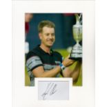 Henrik Stenson 14x11 inch mounted signature piece includes signed album page and colour photo