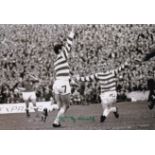Football Autographed GEORGE CONNELLY 12 x 8 Photo : B/W, depicting Celtic's GEORGE CONNELLY