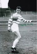 Football Autographed GEORGE CONNELLY 12 x 8 Photo : B/W, depicting Celtic midfielder GEORGE CONNELLY
