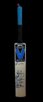 Eoin Morgan, Johnnie Bairstow and other T20 players signed full-size Slazenger 500 cricket bat.