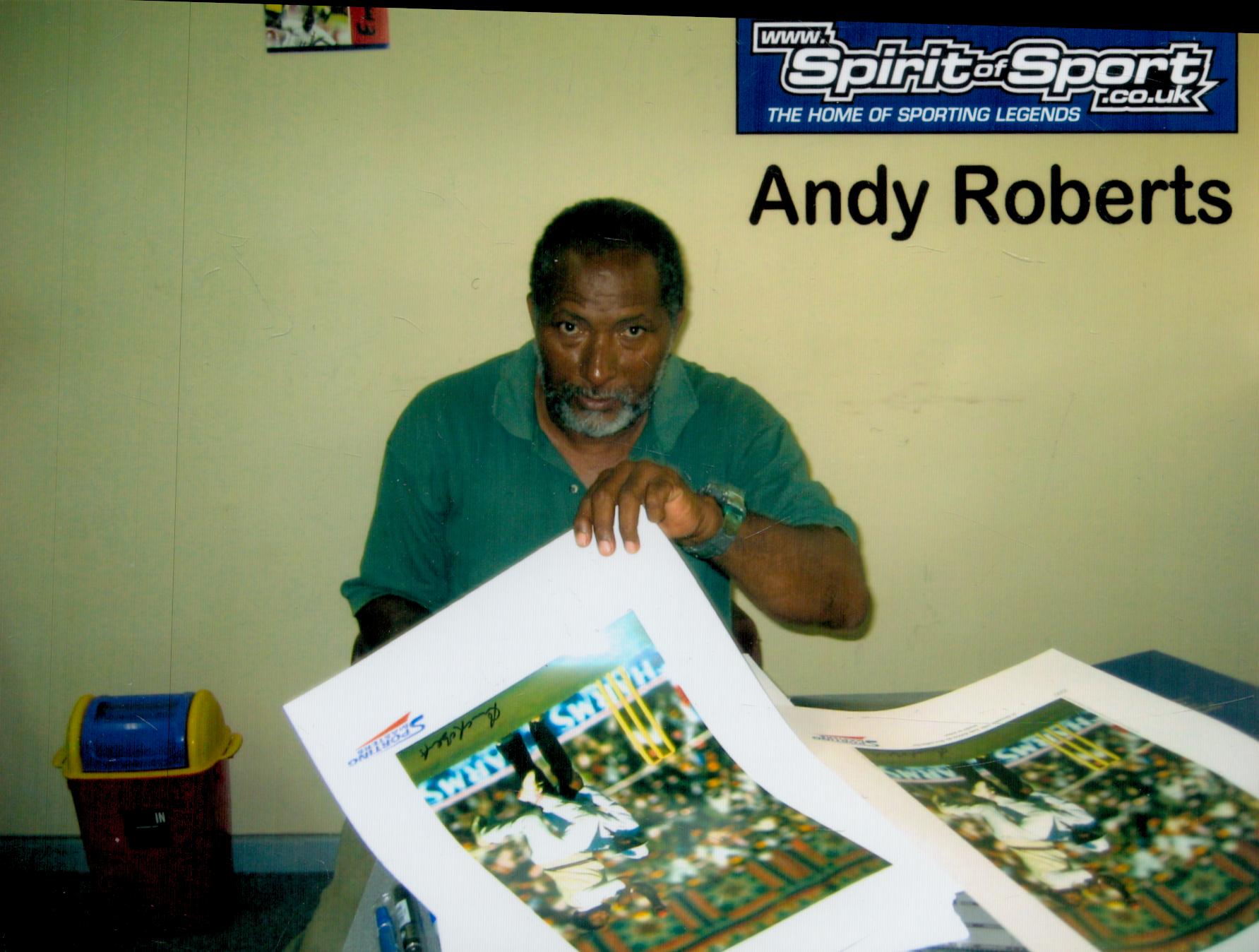 Andy Roberts signed limited edition print with signing photo The West Indies' legendary fast bowlers - Bild 2 aus 2