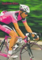 Andreas Klier signed 6x4 inch Team Telekom cycling colour promo photo. All autographs come with a