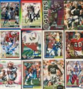 NFL American Football trading card collection 12 signed cards includes great names such as Vernon
