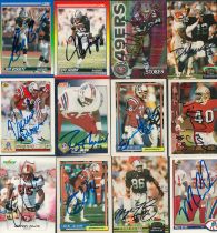 NFL American Football trading card collection 12 signed cards includes great names such as Vernon