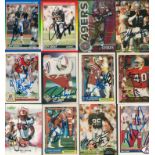 NFL American Football trading card collection 12 signed cards includes great names such as Vernon