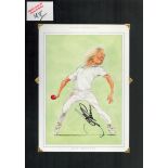 Jeff Thomson signed 17x12 inch mounted colour caricature illustrated page. All autographs come