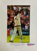 Curtly Ambrose signed limited edition print with signing photo Regarded as a giant of the game in