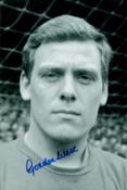 Gordon West signed 12x8 inch vintage black and white photo pictured during his playing days with