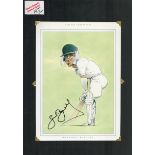 Geoffrey Boycott signed 17x12 inch mounted colour caricature illustration page. All autographs