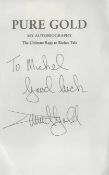 David Gold signed 9x6 inch loose book title page Pure Gold My autobiography dedicated. All