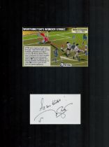 Frank Worthington 16x12 overall mounted signature piece includes signed white card an illustration