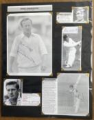 Cricket Legends 20x14 inch mounted signature piece includes 4 signed black and white photos from