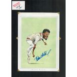 Michael Holding signed 17x12 inch mounted colour caricature illustrated page. All autographs come