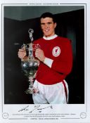 Ron Yeats Signed 16 x 12 Coloured Autograph Editions, Limited Edition Print. Print shows Liverpool