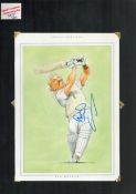 Ian Botham signed 17x12 inch mounted colour caricature illustrated page. All autographs come with