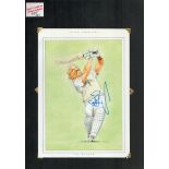 Ian Botham signed 17x12 inch mounted colour caricature illustrated page. All autographs come with