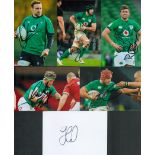 Ireland Rugby Union Collection includes assorted signed photo and white cards from great names