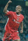 Football Marcus Bent signed 12x8 inch colour photo pictured while playing for Charlton Athletic. All