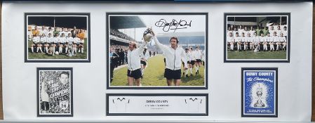 Roy McFarland signed Derby County Division One Champions 30x12 inch colour limited edition print.
