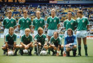 Football Autographed NORTHERN IRELAND 12 x 8 Photo : Col, depicting a superb image showing