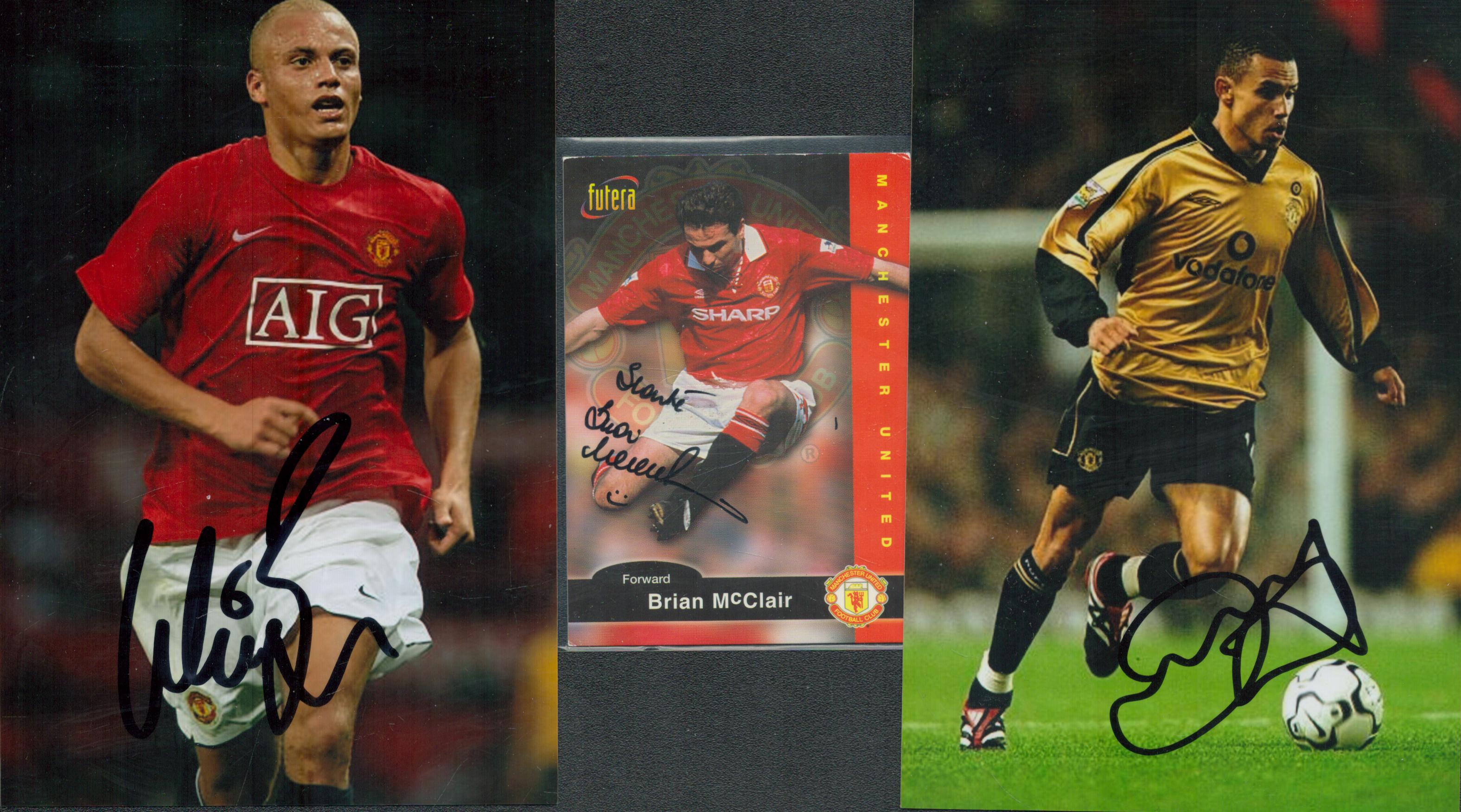 Manchester United collection 11, 6x4 signed photos and trading card includes some good names such as - Image 2 of 2