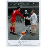 Ron Yeats Signed 16 x 12 Colourised Autograph Editions, Limited Edition Print. Print shows the