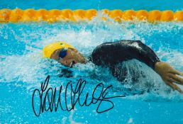 Swimming Ian Thorpe signed 12x8 inch colour photo. All autographs come with a Certificate of