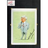 Richie Benaud signed 17x12 inch mounted colour caricature illustrated page. All autographs come with