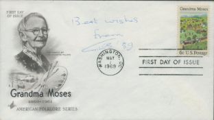 Carl Giles signed 1996 US Grandma Moses FDC. 1 Stamp 1 postmark. Good condition. Est