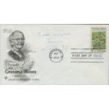 Carl Giles signed 1996 US Grandma Moses FDC. 1 Stamp 1 postmark. Good condition. Est