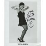 Chita Rivera signed black and white promo photo. Good condition. Est