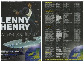 Lenny Henry signed. Where you from? Flyer. January-April 2007 Tour Dates. Is a British actor,