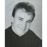 Bobby Davro signed black and white 10x8 inch photo. DEDICATED. Good condition. Est