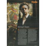 Michael Sheen signed colour magazine cut out article 12x8 inch approx. Good condition. Est