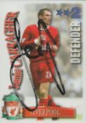 Jamie Carragher signed Shoot Out Liverpool Trading Card. Good condition. Est
