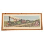 Original Railway Carriage Print 'Travel in 1845 - London and Birmingham Train, Express Mail Train'